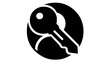 © UshaRani - Identity management vector icon illustration featuring a minimalist user profile silhouette with a security key overlay, perfect for cybersecurity, access control, and digital privacy concepts.
