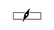 © MUAZIBN - Minimalist vector illustration of a search bar with a compass needle, symbolizing digital navigation, discovery, and strategic search. Clean line art icon for business and technology interfaces.