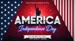 © Soton Mia - America independence day 3d text effect with statue of liberty and us flag background