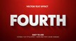 © Soton Mia - Editable vector text effect with bold white 3d letters on a red background