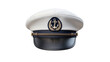 © Mia - White captain s hat with navy band and anchor emblem, isolated on transparent background