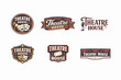 © IJ-studio - Theatre house logo collection, vintage style designs for drama companies, acting schools, a performing arts venue