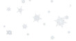© Babu - White snowflakes of various sizes and intricate crystalline shapes falling against a solid black background, winter weather pattern