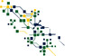 © Rasel - Abstract data cluster analysis vector illustration featuring interconnected colorful squares and lines representing a complex network, digital information flow, and scientific research data.