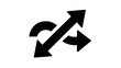 © Ch - Interlocking swap contract vector icon illustration with arrows representing financial exchange, trade, and currency conversion. Clean minimalist flat design for business and finance concepts.