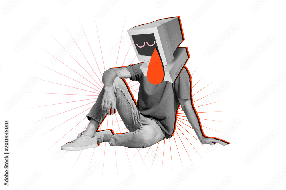 Foto de Stock Composite trend artwork sketch image photo collage of ...