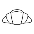 © MdShameem - Croissant linear icon. Thin line illustration