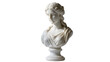 © Elena - Classical white marble bust of a woman with flowing hair, isolated on transparent background