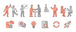 © Dinali - Business People Teamwork Icons Set - Collaboration, Success, Communication and Strategy Development Concepts. Flat Vector Illustrations for Corporate Growth, Problem Solving and Startup Innovation Pro