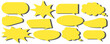 © Annas - A set of chat box designs for comments on social media or comics. Vector designs of speech bubbles, text boxes, and conversation chat columns in comics.