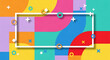 © MSTFARGINA - Colorful abstract geometric pattern frame background with background geometric abstract colorful illustration template creative rectangles composition