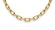 © Dropflare - Heavy gold link chain necklace isolated on a clean white studio background
