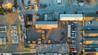 © AmazingAerialAgency - Aerial view of Malesice Infrastructure Objects with industrial warehouses, concrete mixers, and construction materials in Hlavni mesto Praha, Hlavni mesto Praha, Czechia.