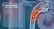 © MP-AI - Kidney stone ureteral stone urology disease medical illustration showing kidney stones ureter with pain concept for healthcare