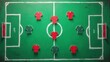 © rahwik - soccer tactics formation drawn on football board strategy background