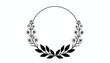 © MD SHAHAJALAL - Vector floral wreath frame with delicate flowers and leaves, circular botanical border element for wedding invitations and greeting cards