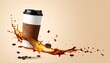 © Innovative - Coffee cup splash beans motion energy vibrance