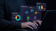 © Sunaal Studio - IT manager tracking CMDB asset universe and license compliance on laptop. Concept of IT asset management, software license auditing, infrastructure lifecycle, and enterprise resource planning