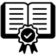© arga muria - Lesson Completion Glyph Icon, Mini Illustration For Modern Concept, Ui, Ux Web And App Development. Related To Education, Learning Management System.