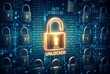 © Art Jabz - Digital Security Unlocked Concept with Glowing Padlock and Binary Code.