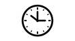 © mecca - Simple Clock Face Icon, Time Concept, Minimalist Design, Isolated on White