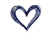 © jannik27s - Hand-drawn blue heart shape isolated on transparent background