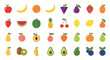 © Mirah - Colorful icons of various fruits.