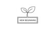 © Faby - New Beginning Concept: Sprout Growing from Text Box, Symbolizing Growth and Fresh Start