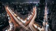 © Linklunk - A dynamic, high angle long exposure of a bustling city at night