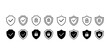 © Thrashlab - Shield security icon set, protection symbols, security icon with check mark and lock sign