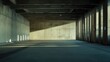 © PikePicture - Empty concrete structure with natural light and shadow play