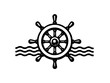 © Ano - Ein traditionelles Steuerrad eines Schiffes vor einem maritimen Hintergrund.KI Generiert