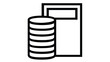 © Saad - Minimalist vector icon illustration of a stack of coins next to a calculator, representing payroll, accounting, financial planning, budget management, and business savings in clean line art.