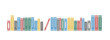 © oshio - Horizontal Line Border of Colorful Book Spines