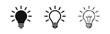 © drawing lines - Light Bulb Icons Set, Creative Idea and Innovation Concept, Solution and Brainstorming Vector Illustration