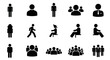 © halim - Black silhouettes of people icons.