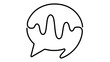 © Md - Voice AI vector icon featuring a sound wave forming a speech bubble. Clean minimalist line art illustration for technology, communication, audio, and concepts.