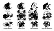 © Jasim - Programming and coding isometric icon set with software development and technology vector collection