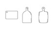 © nopommajun - An elegant line art collection of various cutting boards, showcasing their simplistic and functional design, ideal for contemporary kitchen aesthetics.