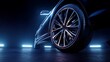 © Fajar - Luxury car tire with alloy wheel under studio lighting and glossy finish, premium automotive concept showcasing performance, elegance, and modern vehicle design.