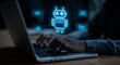 © osagvsa - Robot AI Interface on Laptop Screen