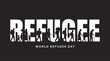 © Sapara - WORLD REFUGEE DAY VECTOR ILLUSTRATION.