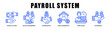 © duniamaya - blue - Payroll System web banner icon vector illustration concept