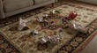 © hola - Festive Mess on Ornamental Rug After Gift Opening