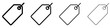 © chekman - A set of price tag line icons, featured in four different stroke weights. Vector symbols for price, sale, shopping, or product labeling in retail.
