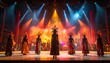 © Er - Dancers performing on stage with lights.