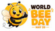 © STOCK CART - World Bee Day concept with happy bee illustration