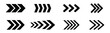 © Gill - Premium black chevron arrow set for fast forward navigation