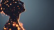 © Tanakrit - Silhouette of a woman's profile with glowing bokeh lights overlay, creating a dreamy and abstract visual effect against a dark background.