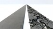 © Taufiq0825 - Parallel Smooth and Broken Asphalt Road Concept Metaphor for Success and Failure Choice on White.